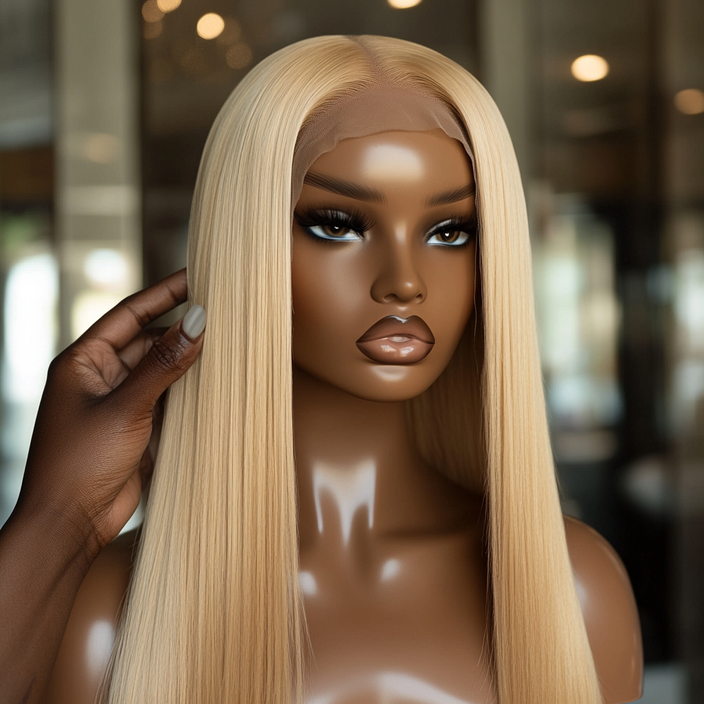 613 HD Blonde Straight Wig